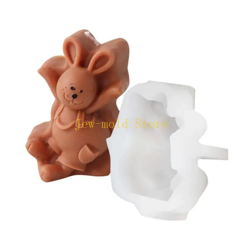

C71B DIY Rabbits Shaped Ornament Mold For Easter Decorations And Scented