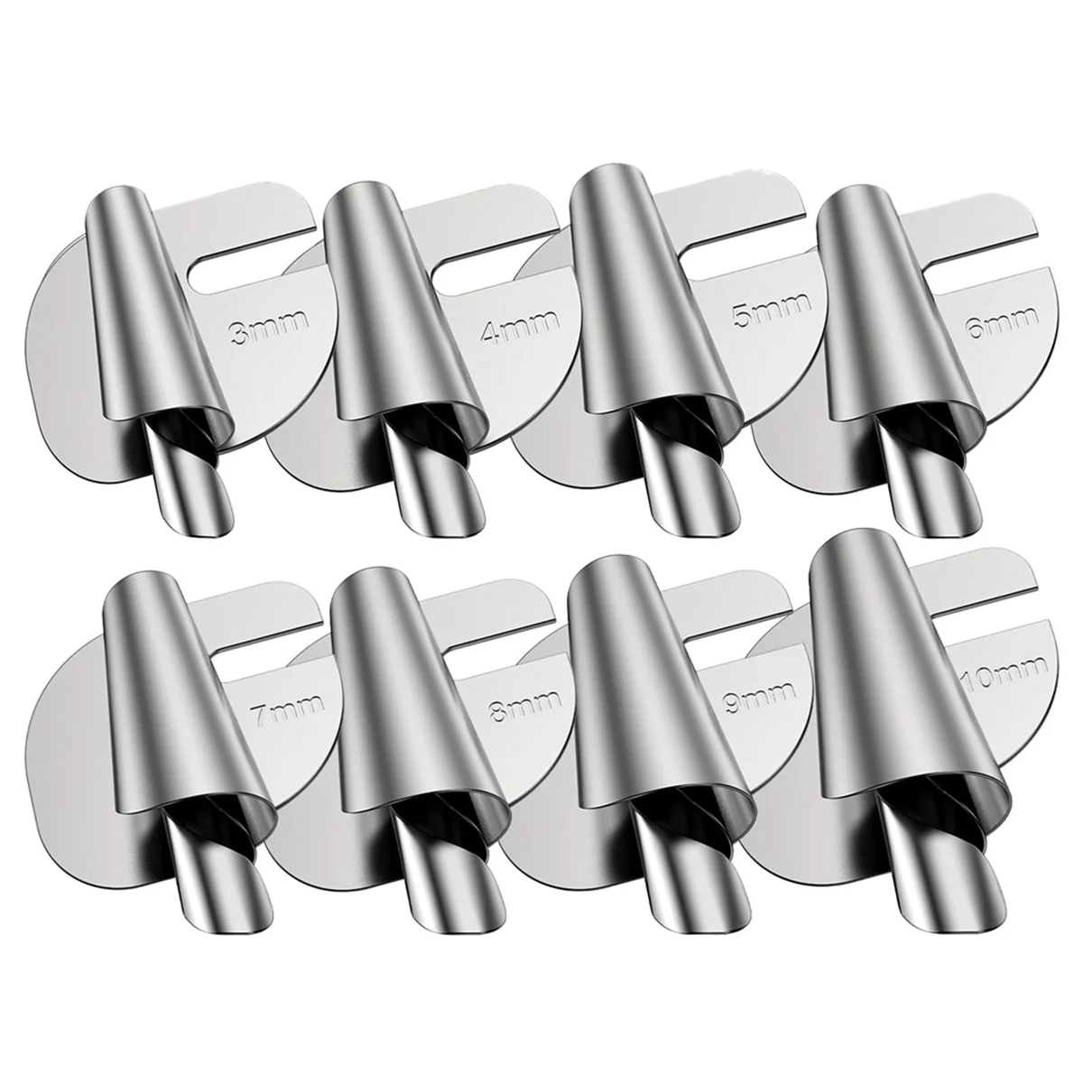 ONCE 8Pcs Universal Sewing Rolled Hemmer Foot for Sewing Machine, Rolls Hemming Attachement Rolled Seam Presser Foot (3-10MM)