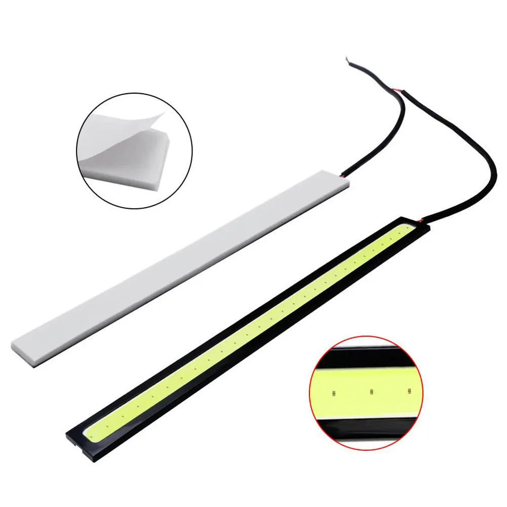 2Pcs 17cm Automotive Exterior Decorative Lights Waterproof LED Cob Light Stripe For Car / Racing / Daytime / Fog Big Deal