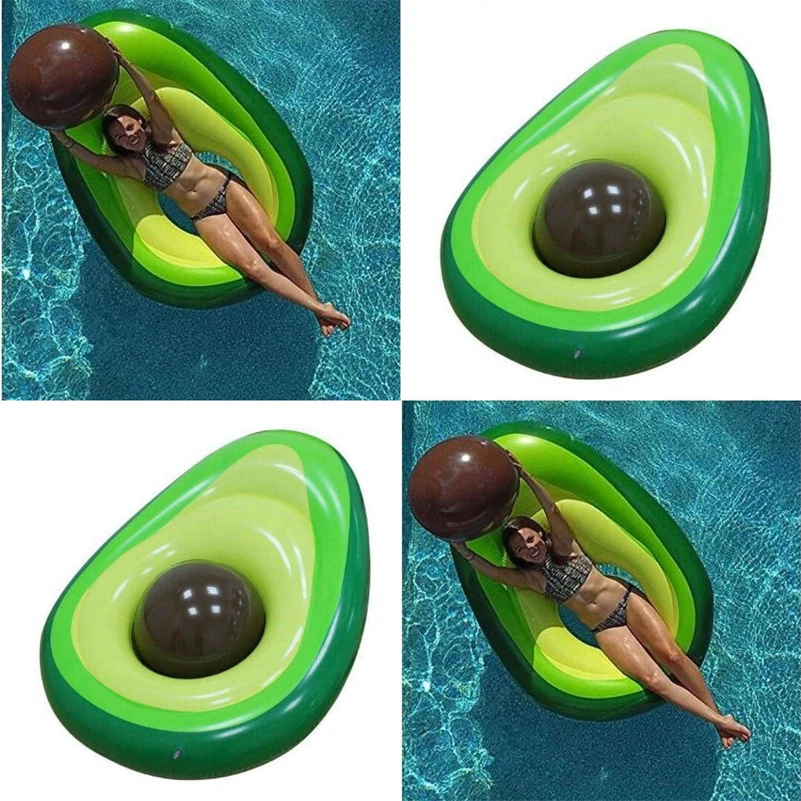 160x130cm Avocado Chair Bed Swimming Ring Inflatable Swim Giant Pool Floats Ride On for Adults for Tube Float Swim Pool Toys