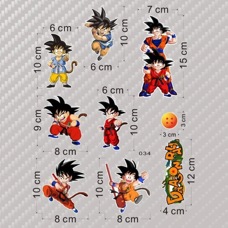 Neuer Dragon Ball Son Goku Majin Buu Chi Chi Anime Cartoon Aufkleber Motorrad Elektrofahrzeug Kratzerabdeckung Dekorativer Aufkleber – Detail 5