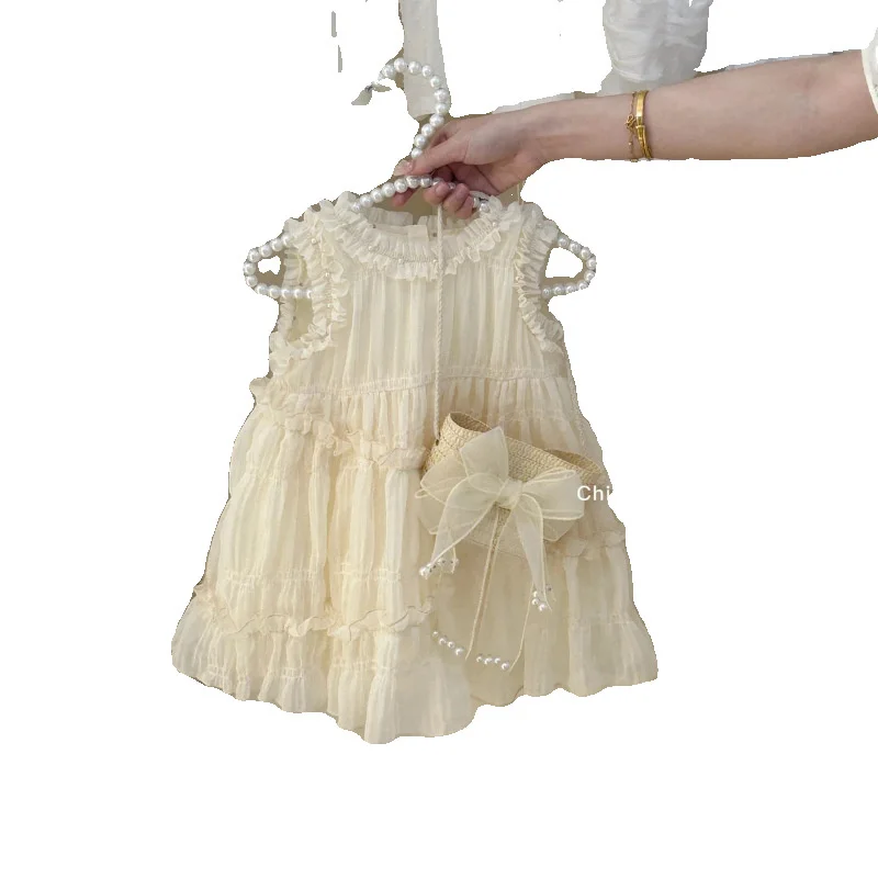 Socialite Gold Style~Girls' Dress Summer Dress Little Girl Fashionable Princess Dress Children's New Baby Girls' Skirt Fashion