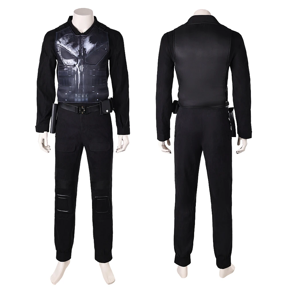 Fantasia Frank Castle Cosplay Clothing 2025 TV Daring Devil Villain Punish Disfraz Costume Men Halloween Carnival Party Clothes