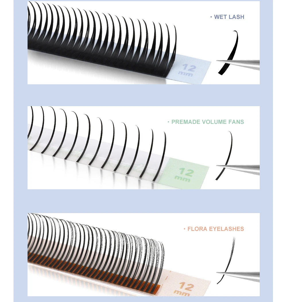 NATUHANA DIY 5D Feen-Wimpernverlängerungen, Spiky Cluster Premade Fans, Wispy Fluffy Faux Mink Falsche Wimpern, Natürliches Make-up – Detail 8