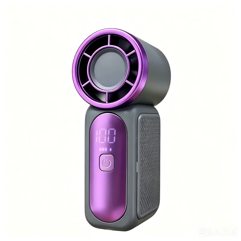 Mini Handheld Fan - Portable Turbo Fan with 100 Wind Speed, 1200mAh & Type-C, - Cooling Blower，Travel,R Cooling Device image 5