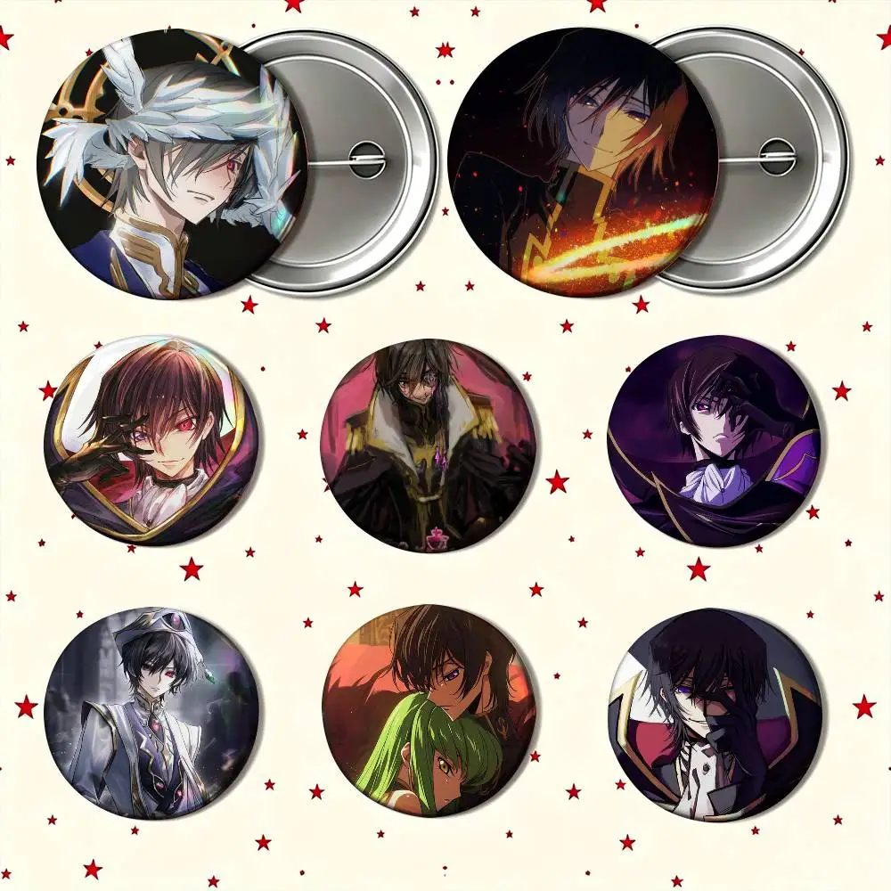 L-Lelouch of the Rebellion Custom Enamel Pin Badges 25mm 32mm 44mm 58mm Backpack Hat Decor Toys Gifts