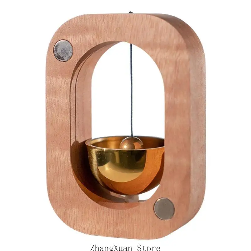 Holz-Saugnapf-Tür-Windspiel, reines Kupfer, magnetische Türklingel, Kühlschrankmagnet, Einweihungsgeschenk, 3 x – Detail 9