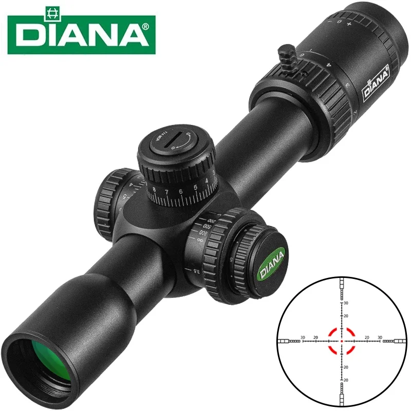 

DIANA HD 2-10X30 FFP Scope Illuminated R/G Etched Glass Reticle Riflescopes Lock Reset Hunting Optical Sights