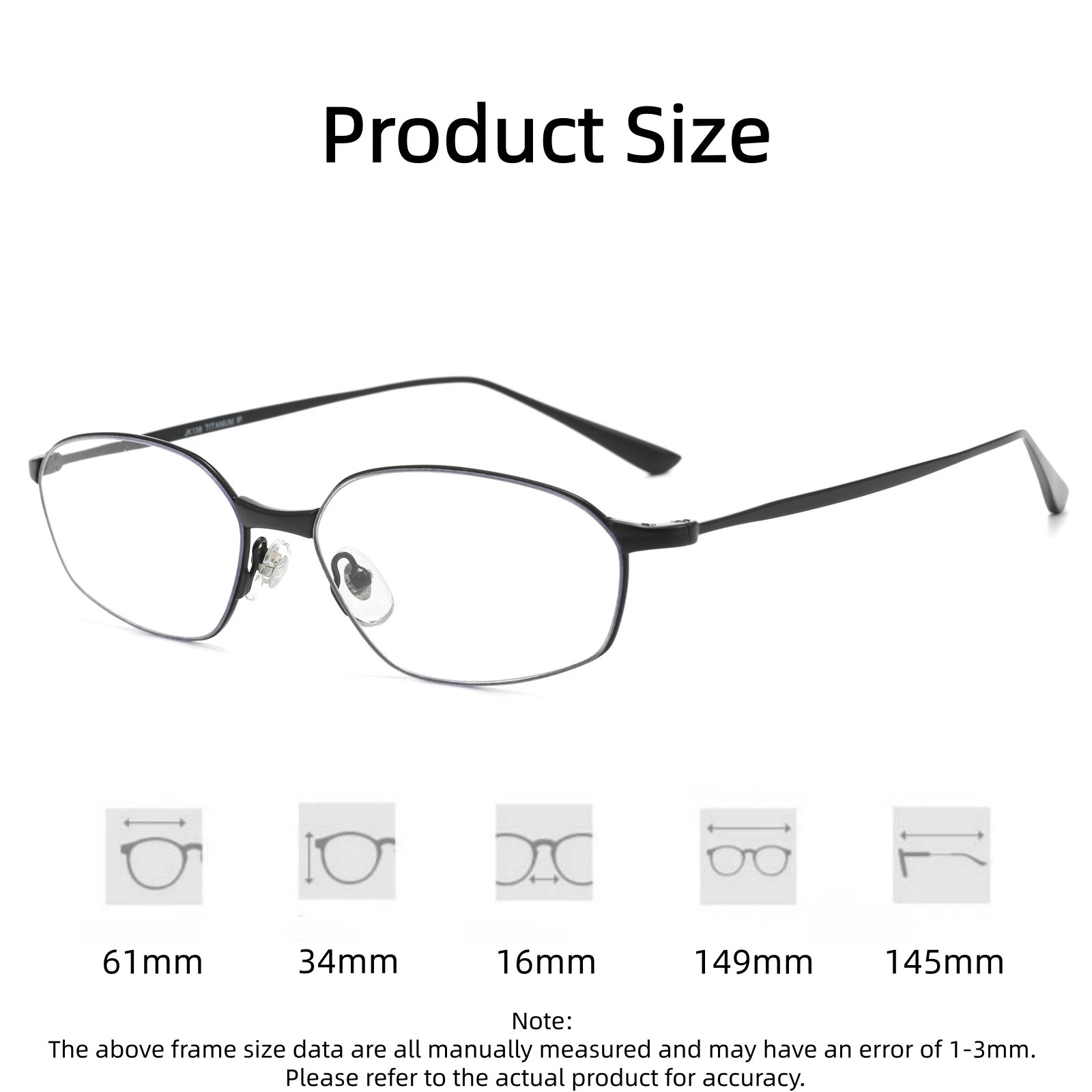 FIRADA New Fashion Sexy Large Size Eyeglasses Ultra Light Comfortable Retro Luxury Pure Titanium glasses Frames For Women 30931Y