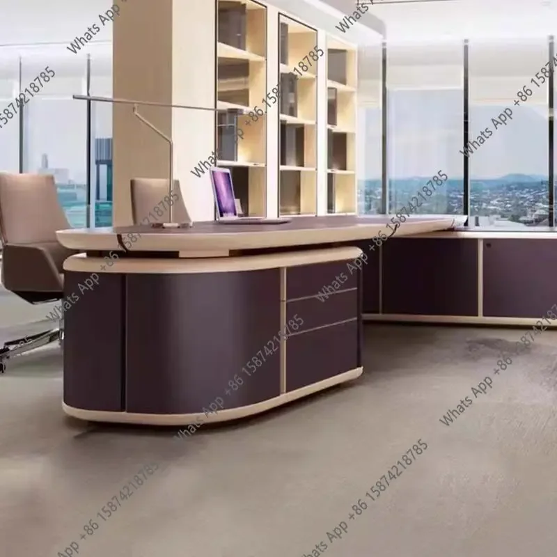 M40 Light Luxury, High-end Atmosphere, Boss Table, Simple And Modern President Table, Office, Large Desk, Leadership Desk