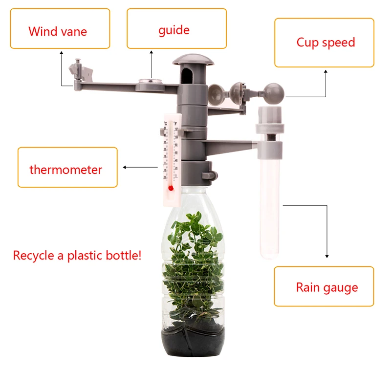 Stazione meteorologica per studenti modello di assemblaggio fai da te scienza per bambini esperimento biologico giocattolo scienza educativa e prodotti giocattolo educativi