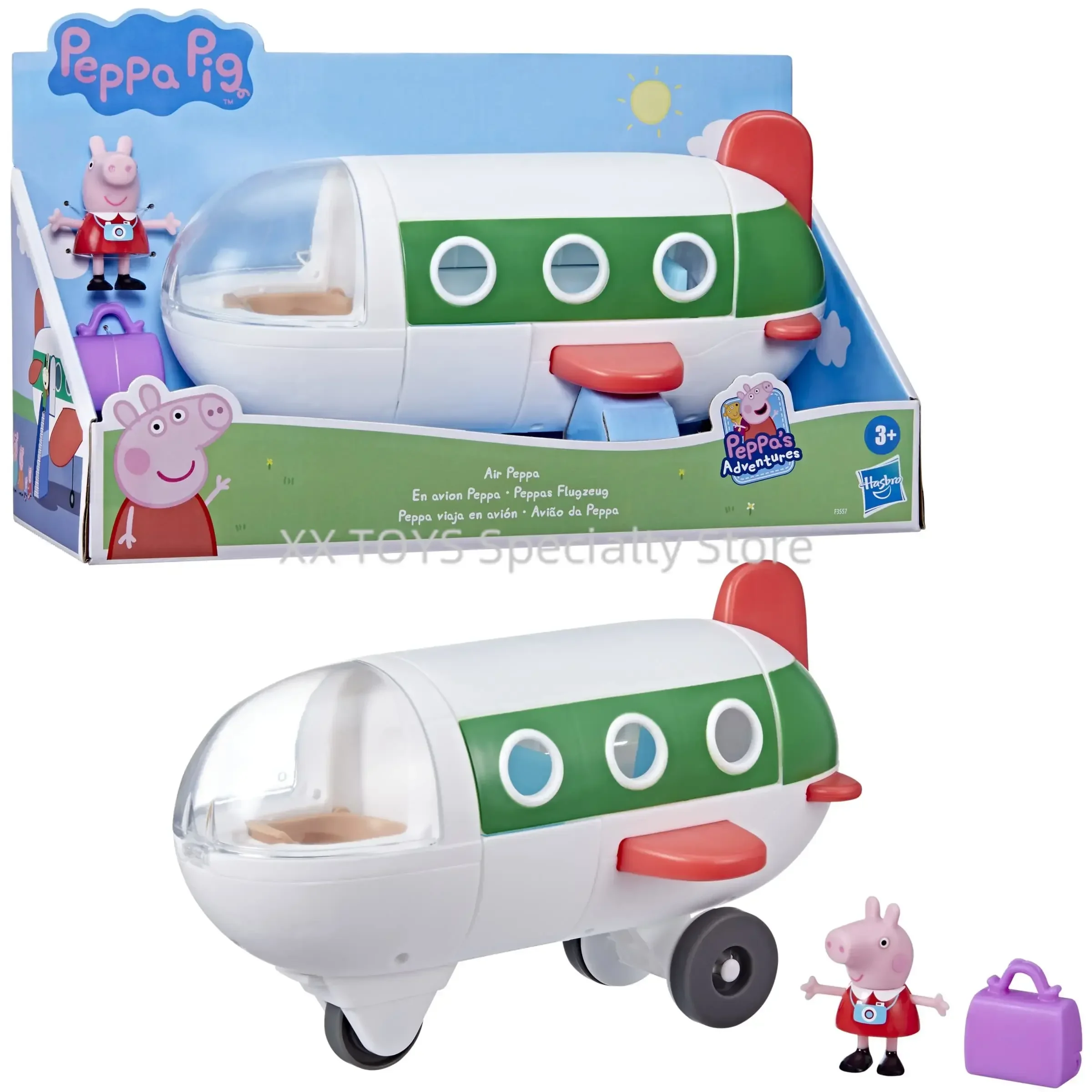 

Hasbro Peppa Pig Peppa's Adventures Air Peppa Airplane with Rolling Wheels 1 Figure 1 Accessory Kid Preschool Toys Holiday Gifts