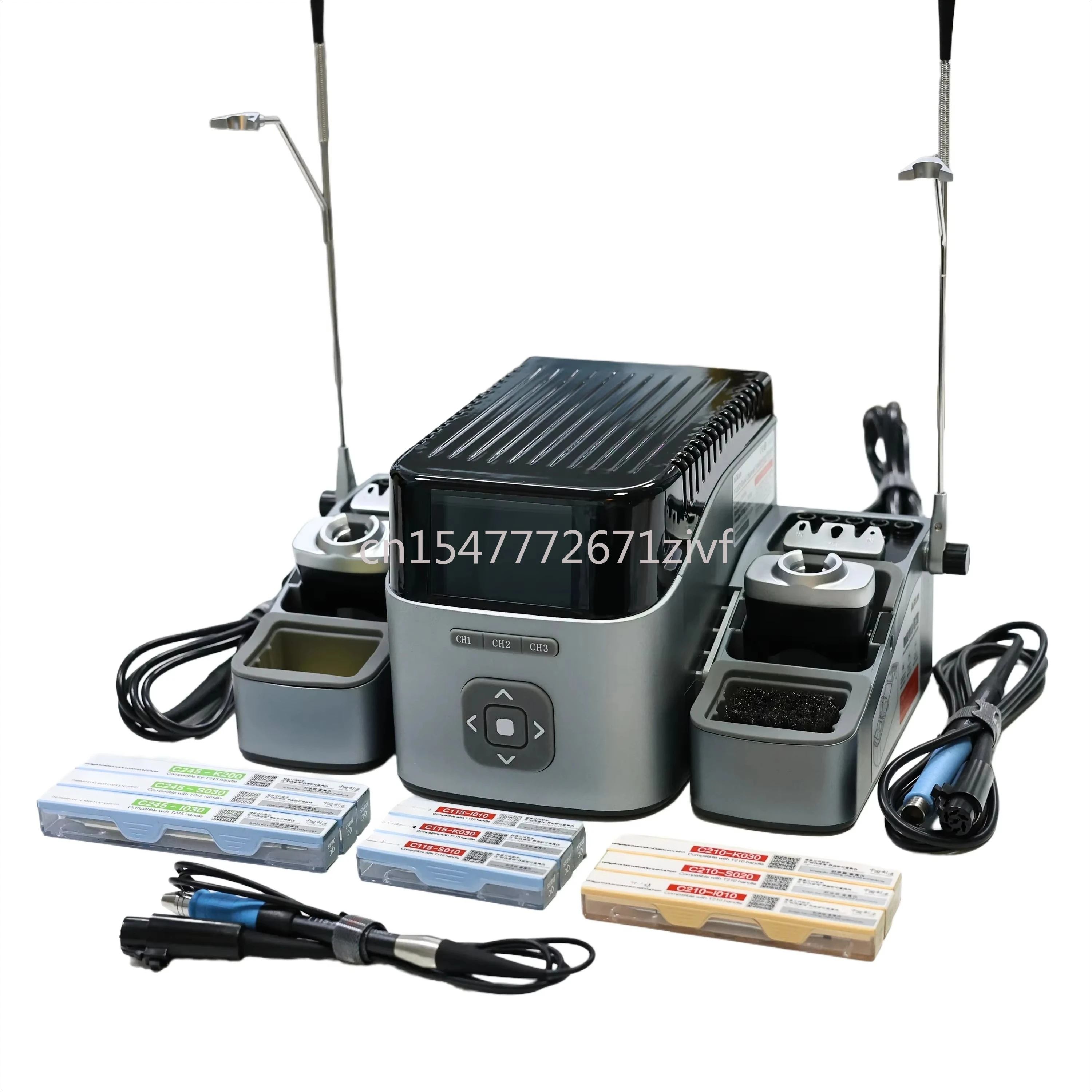 

Двухпортовая паяльная станция с совместимостью T245/T210/T115 — незаменимая для электронных техник