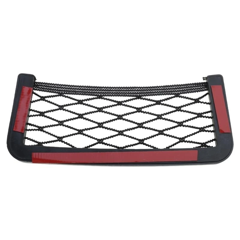 XA6H Elastic Storage Pocket Net Holder Self-adhesive for Purse Bag Phone Universal Fit Framed Stretch Mesh