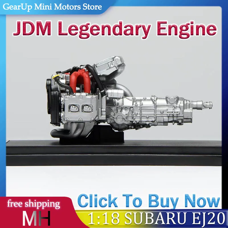 

Motorhelix 1:18 Scale Subaru EJ20 STI Boxer Engine Finished Model JDM Iconic Collectible For Car Enthusiasts Hobby Collectors