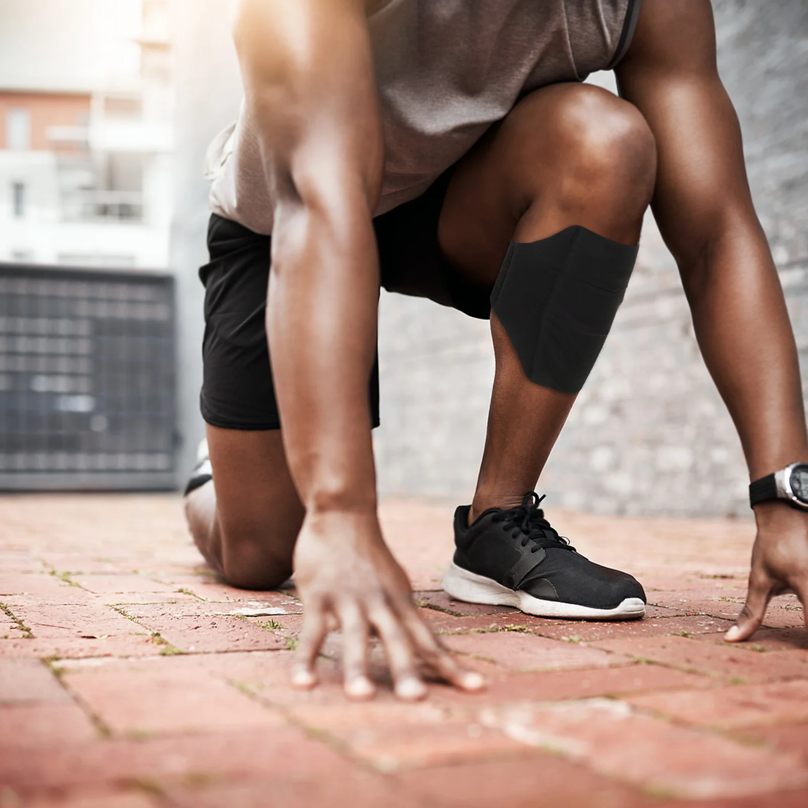 

2Pcs Running Phone Leg Bag Adjustable for Cycling Hiking Fitness Sport Activities Elastic Strap Cell Phone Holder Bag Secure