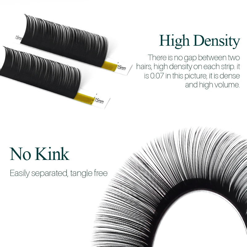 Korean PBT Materials Soft Comfortable Eyelashes Extensions Supplies 20 Rows High Quality Silk Lashes