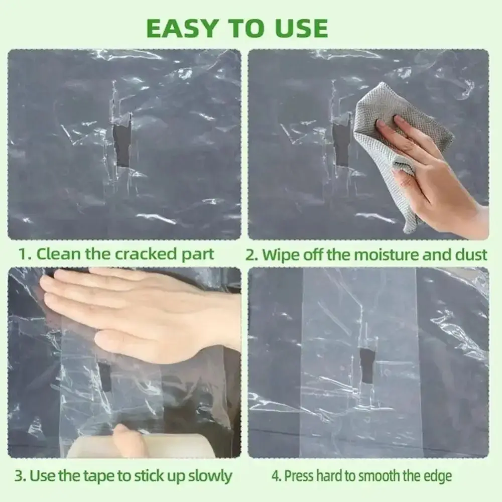 New UV Resistant Film Repair Tape Strong Adhesion Transparent Plastic Sheeting Tape Seaming Greenhouse Cover