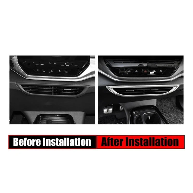 غطاء فتحة تهوية مكيف الهواء بجهاز تحكم مركزي للسيارة ، إطار تشذيب لمنفذ VW ID.4 ID4-من ملحقات استبدال السيارة الداخلية