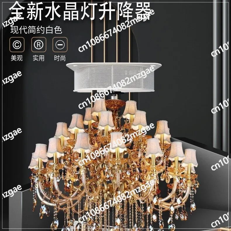 Pendant Lights Lifter Remote Control Load Bearing 80kg Commercial Lighting Electric Lifting System Crystal Lamp Elevator