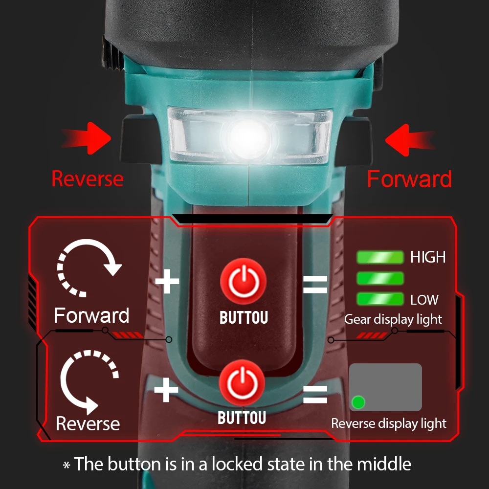 ONEVAN-llave de impacto eléctrica sin escobillas, destornillador, herramientas eléctricas para batería Makita de 18V, 3100n. M