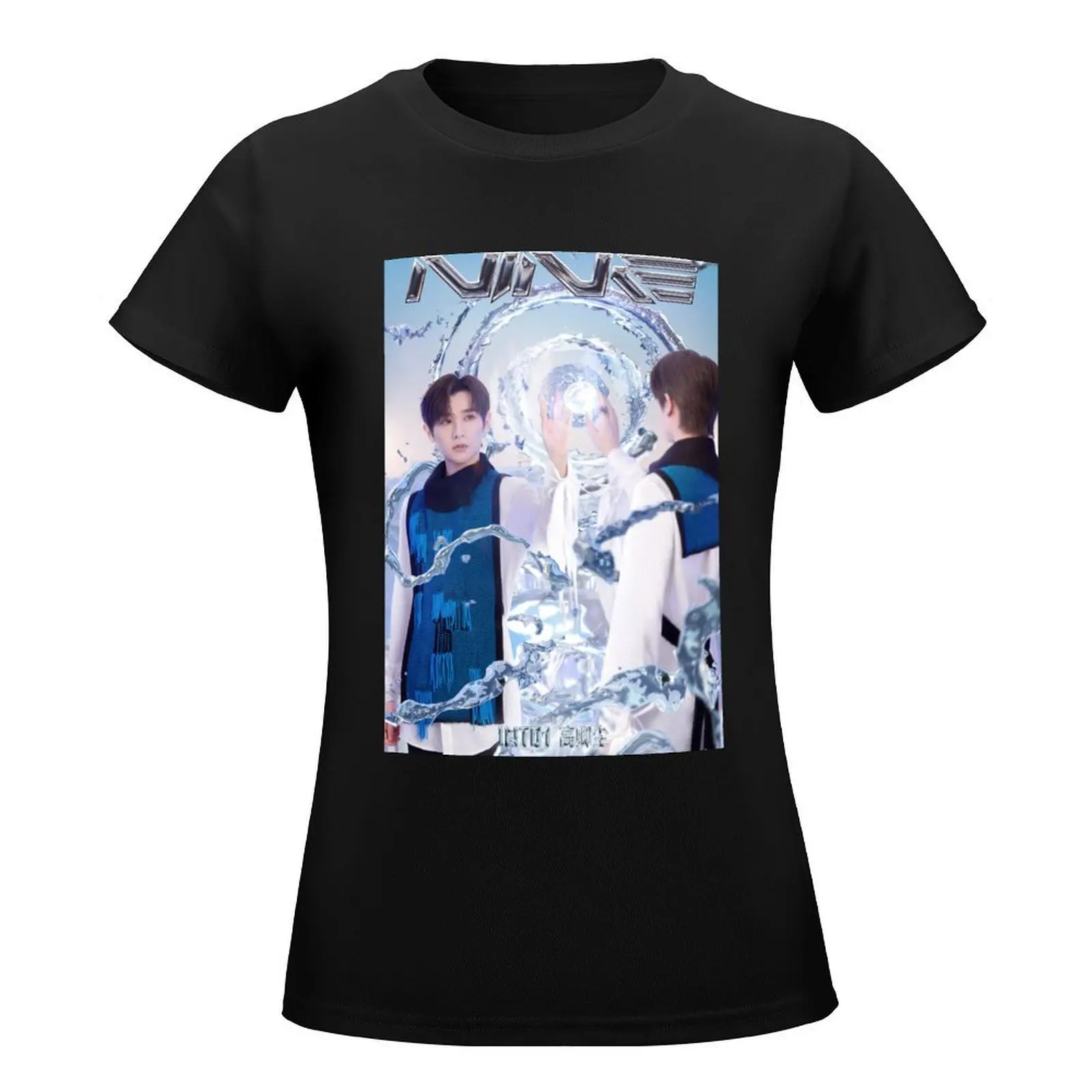 INTO1 Nine T-Shirt summer tops funny cute clothes aesthetic clothes t-shirts for Women loose fit