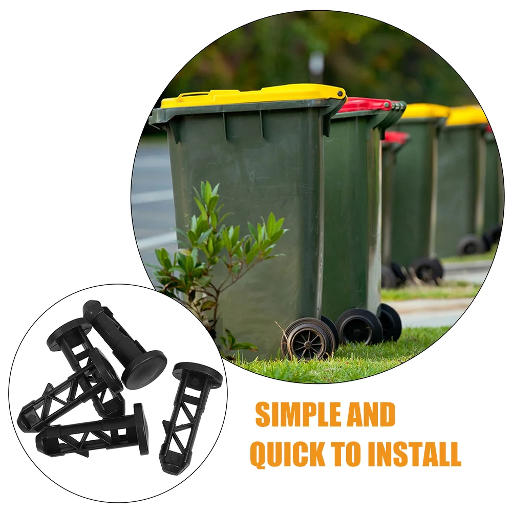 6pcs Sturdy Trash Can Hinge Pin Wheelie Bin Lid Connector Practical Trashcan Bolts Garbage Can Cover Parts Trash Can Lid Shafts