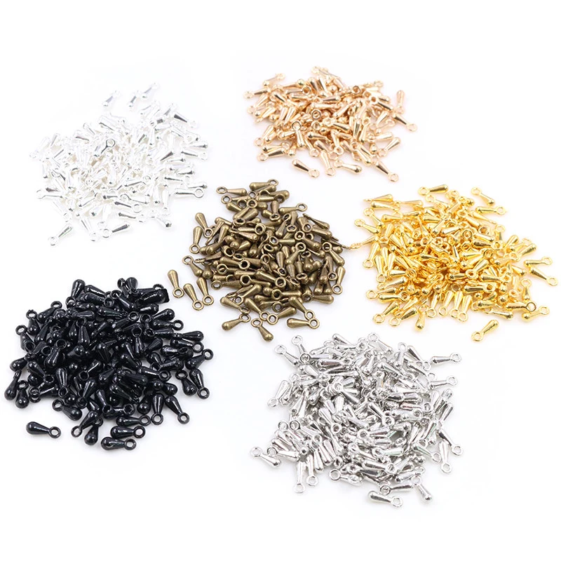 7*3mm 100pcs/Lot  6 Colors Pendant Necklace End Caps Charms For Necklace Bracelet Earrings Jewelry Findings Accessories for DIY