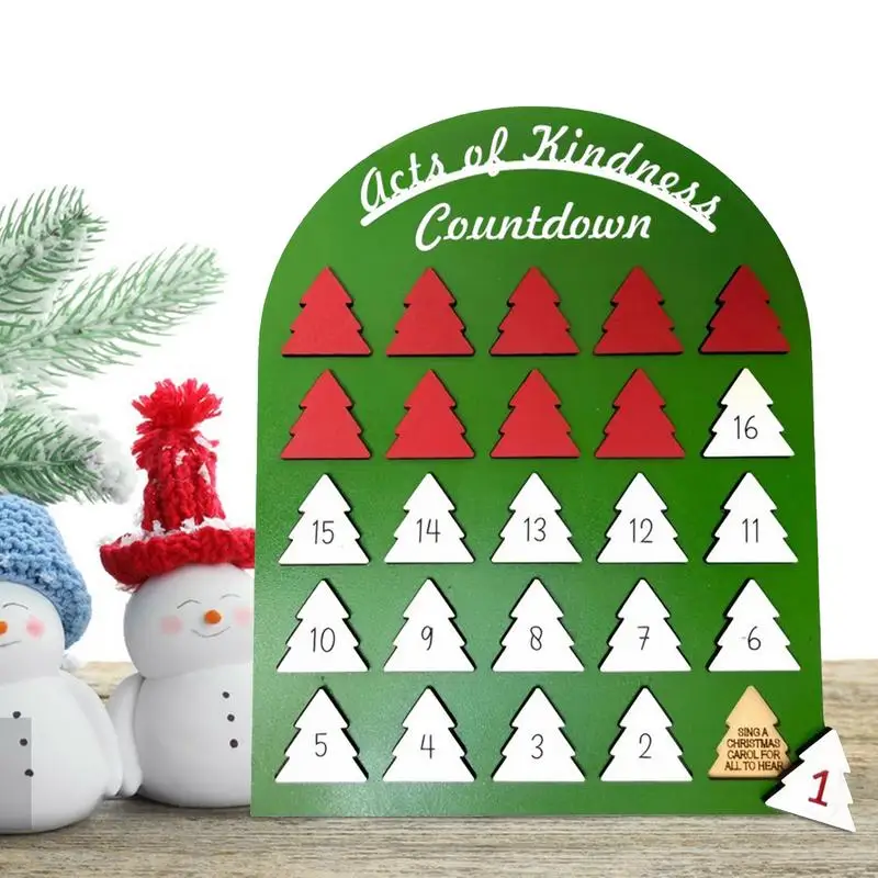 Christmas Wooden Advent Calendars Wooden 24Days Arch House Countdown Calendar Christmas Tree Holiday Decorations Reminder