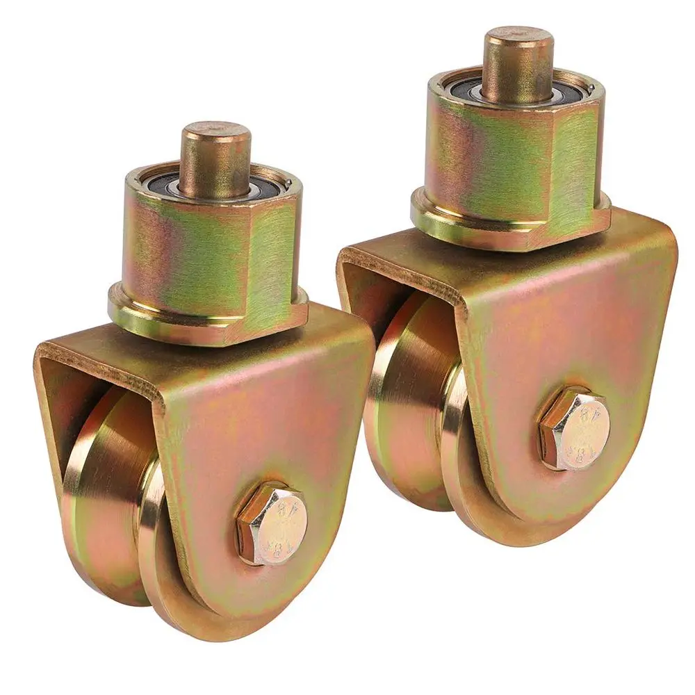 

Колеса для раздвижных ворот 2.5, V-образные ролики с вращением на 360°, V-образные направляющие ролики, нагрузка до 1320 фунтов, комплект из 2 шт.