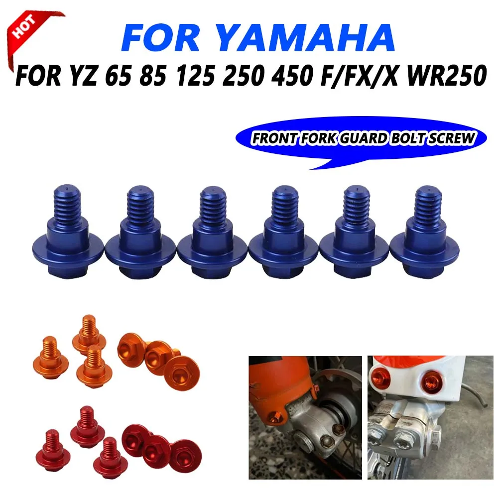 M6*12 Front Fork Guard Bolt Screw For Yamaha YZ650 YZ85 YZ125 YZ250 YZ250F YZ450F  YZ125X YZ250X YZ250FX YZ450FX WR250F WR450F