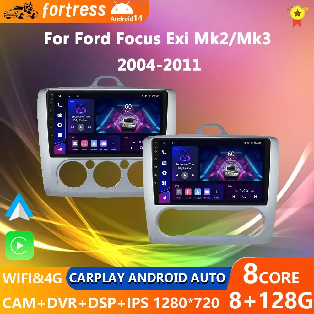 

Carplay 4G 2din Android 13 Car Radio for Ford Focus Exi AT 2004-2011 Auto Multimedia Video Player Autoradio Audio Navigation GPS