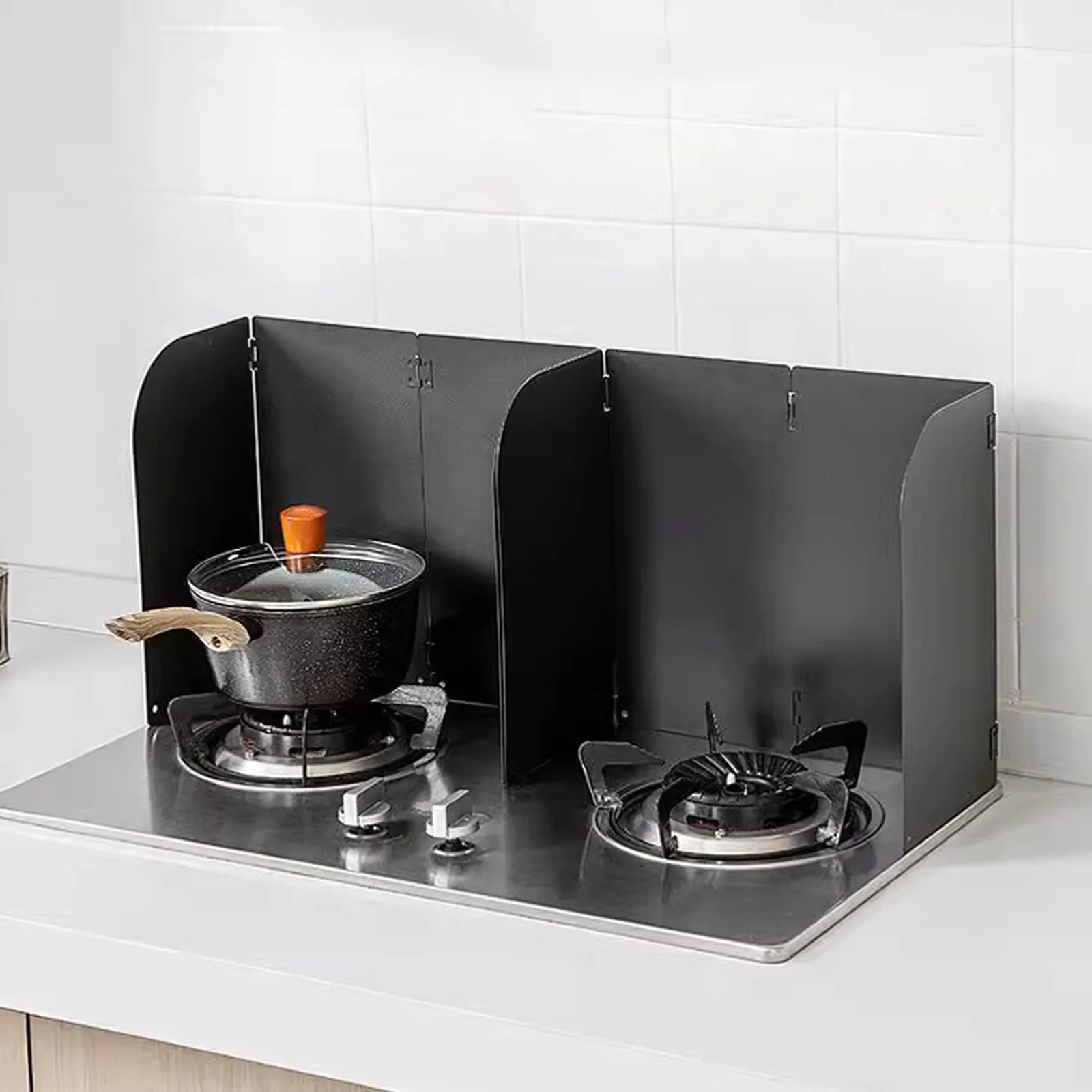 

Аксессуары для приготовления пищи Кухонный кухонный гаджет 4-сторонняя защита от брызг Легко чистится Легко установить Складная конструкция