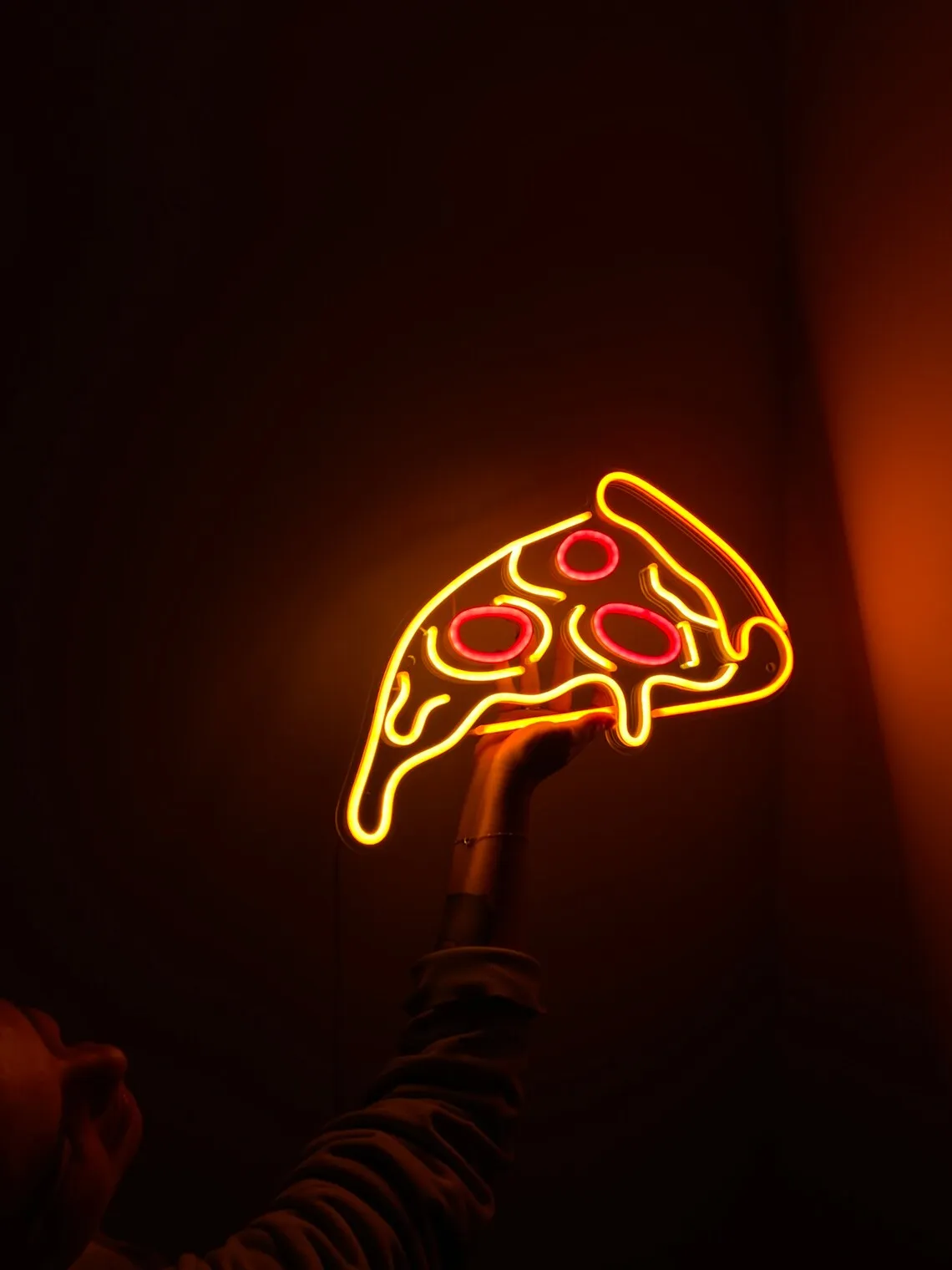 Imagem -02 - Pizza Donut Neon Sign Lâmpada da Noite para Casa Bar Janela de Cerveja Decoração Loja Restaurante Publicidade Fast Food Wall Led Neon Sign
