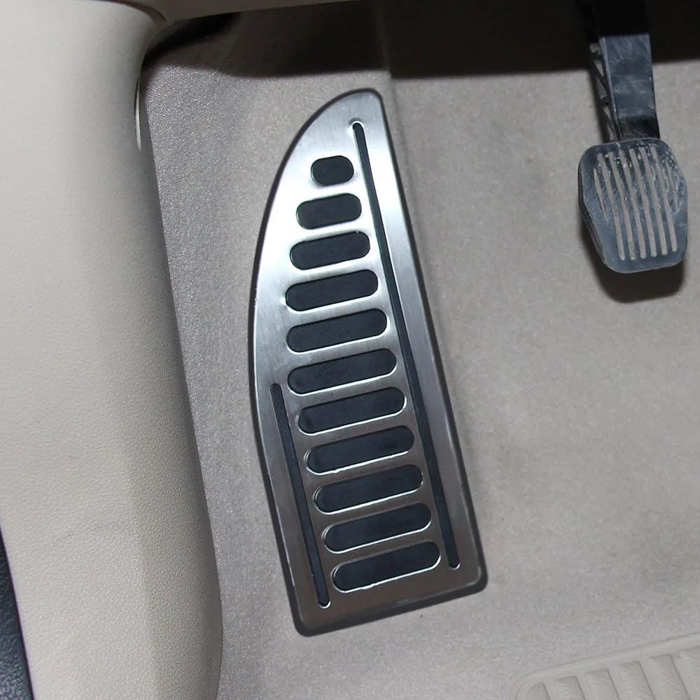 Stainless Steel Rubber Footrest Foot Rest Pedal Cover Pad for Ford Focus ST Fiesta Mondeo Fusion Kuga Escape Mustang SMAX