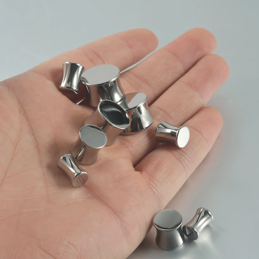 1PC-1Pair Titanium Double Flare Ear Plugs Stretching Earring Gauges Expander Piercing Body Jewelry  6mm-16mm