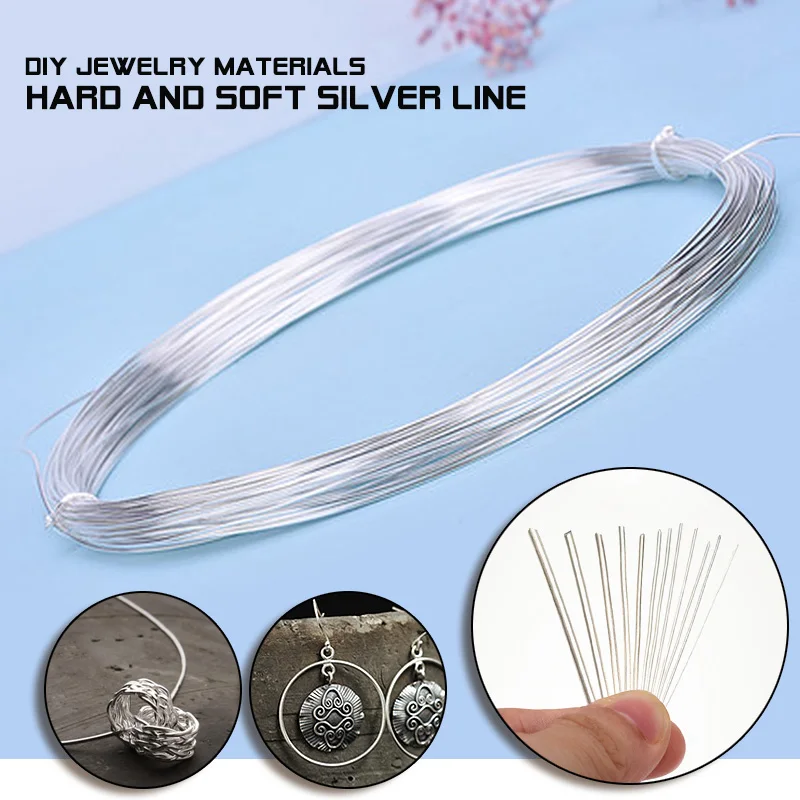 

0.4-1.0.8mm Pure Solid 925 Sterling Silver Wire Thread Metal Silver String Line for Necklace Bracelet Earring Jewelry Making