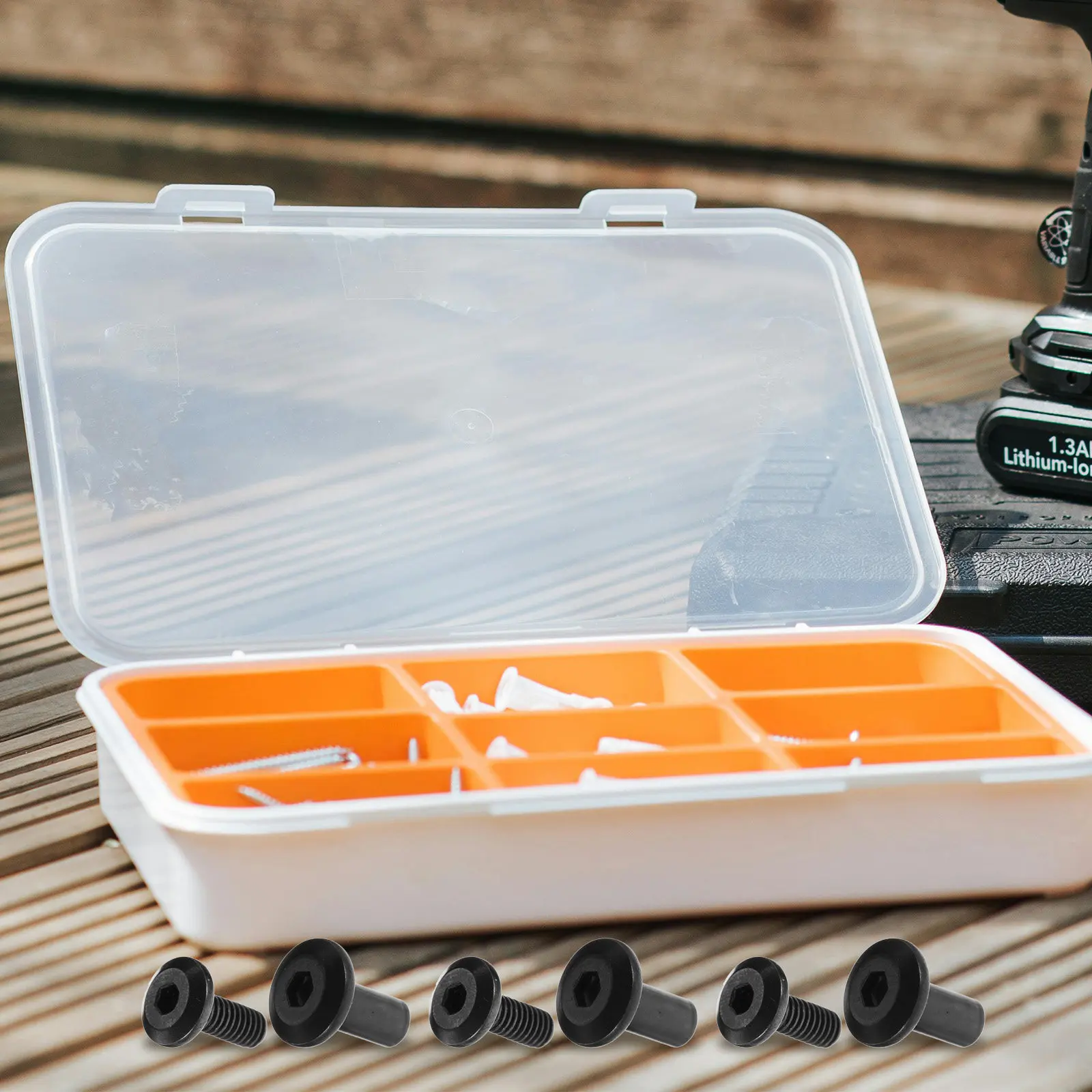 1Set M3 Black Socket Male Female Threaded Screws Nuts with Clamp Plate Secure Locking Anti-Loosening Small Size for Book