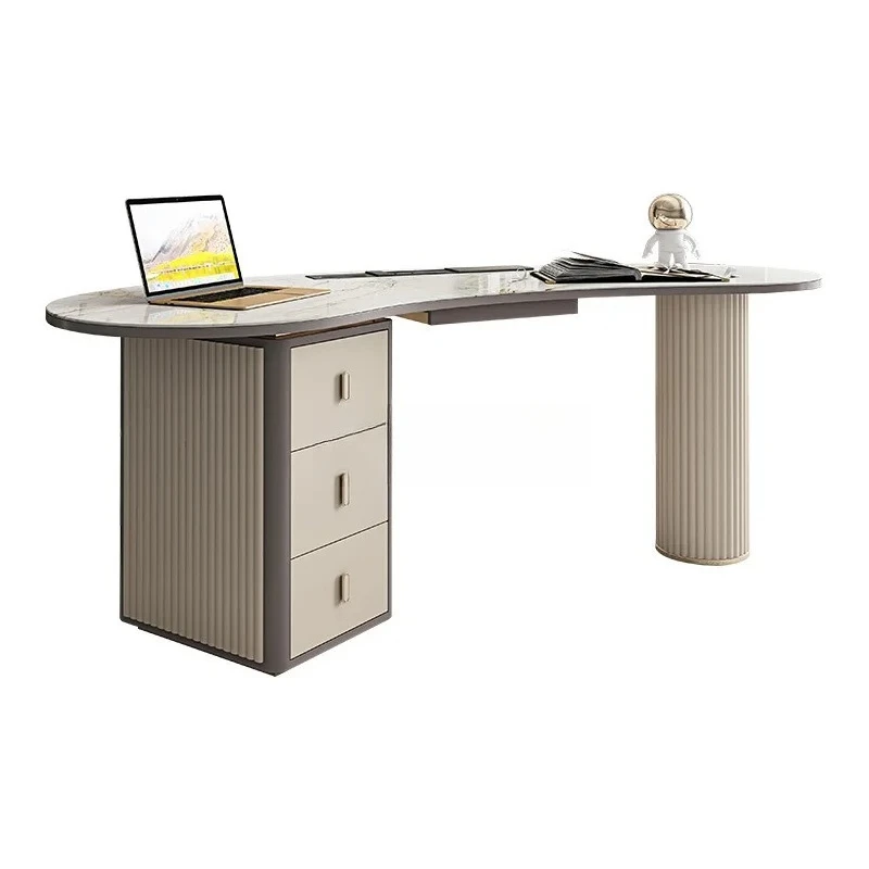 YX Italian light luxury home desk rock slab desk simple modern writing desk home