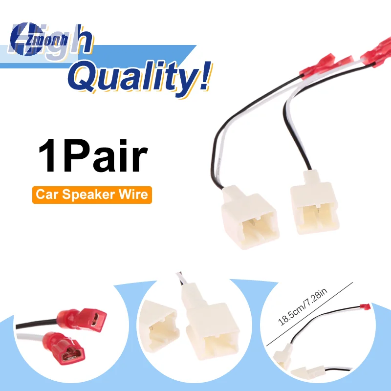 2Pcs/1Pair Car Tweeter Dash Front Speaker Wire Harness Adapter Cable Connector Wiring Cables For Nissan Renault Series Speaker