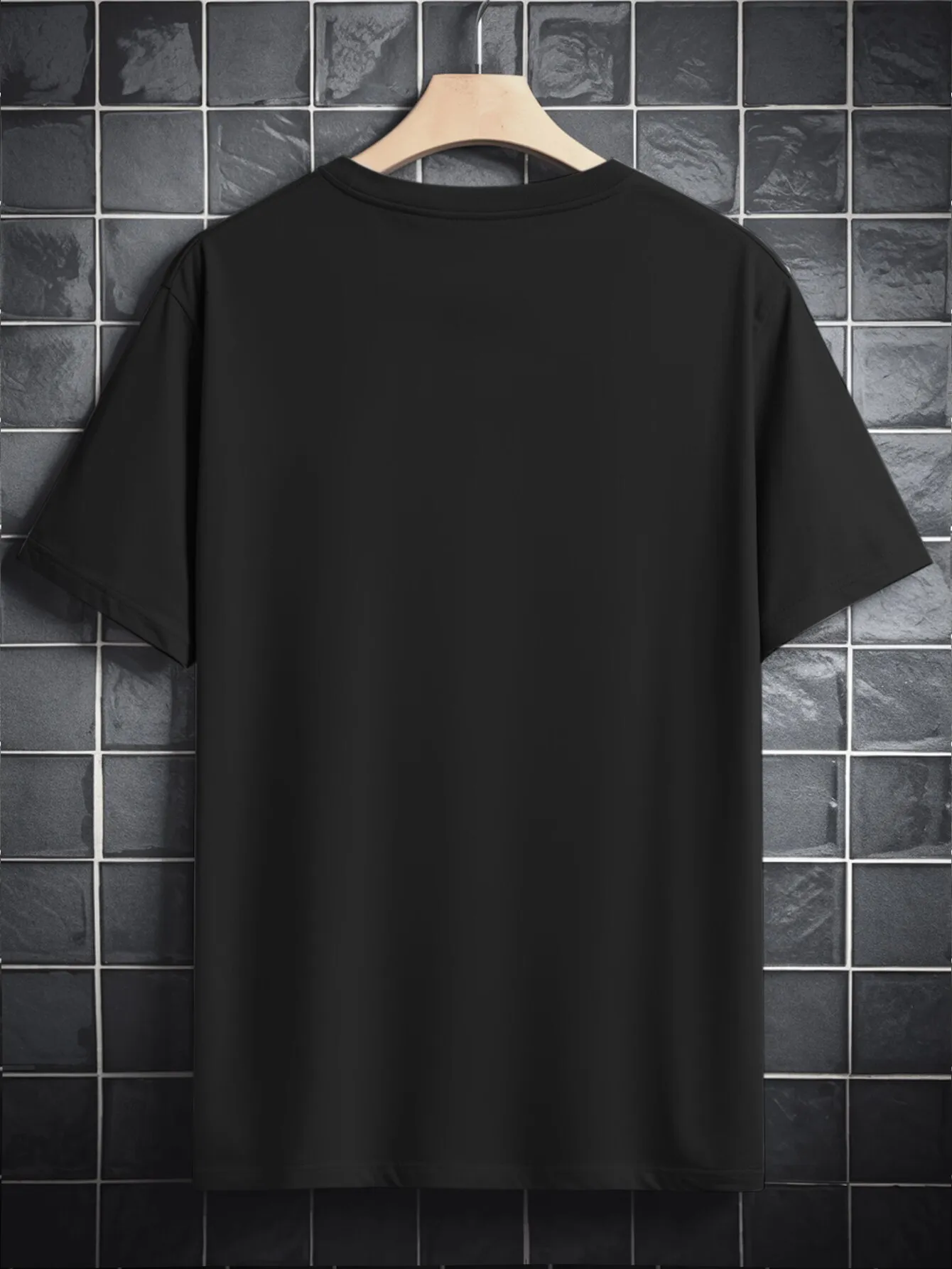 Camiseta masculina casual com gola redonda e estampa 3D divertida com design "CARGED G.B.H" – Camiseta preta de verão de manga curta