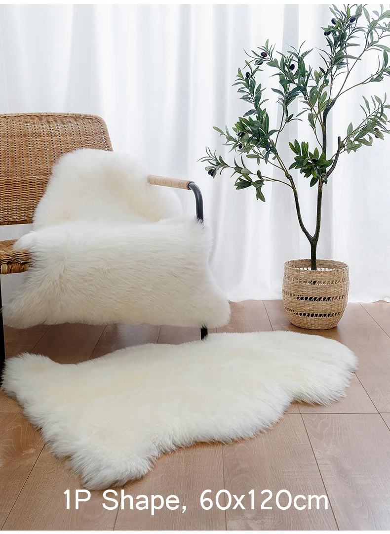 White Faux Fur Area Rug 4