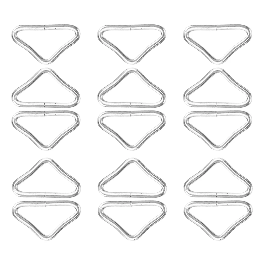 

35Pcs Trampoline Triangle Buckle Metal Rings High Strength Repair Replacement Parts for Trampoline Connection and Stability