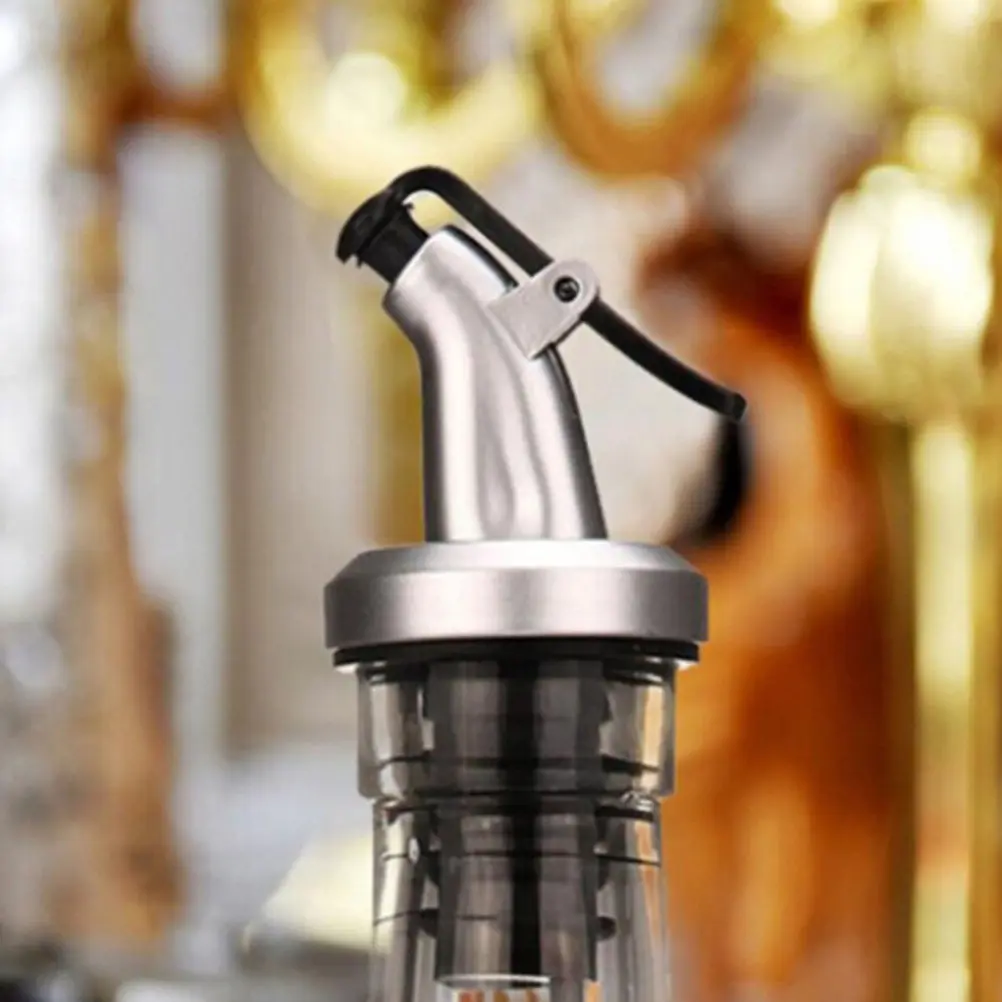 8Pcs Multi-Function Stainless Steel Bottle Dispenser Spiral Seal Pour Spout for Soy Sauce Vinegar Olive Oil Red Wine Wedding