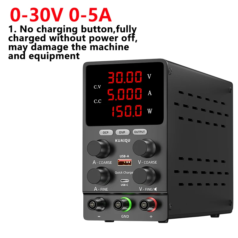 Professionele batterij opladen Lab DC voeding 30V 60V 120V Verstelbare Laboratorium OCP OUTPUT 12V 10A Oplader voor elektrische voertuigen 500w lettertype 12v voeding Omgekeerde