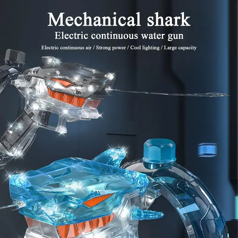 電灯サメ水鉄砲強力な水鉄砲自動水鉄砲のおもちゃ夏の屋外ビーチおもちゃウォーターブラスター子供のためのギフト