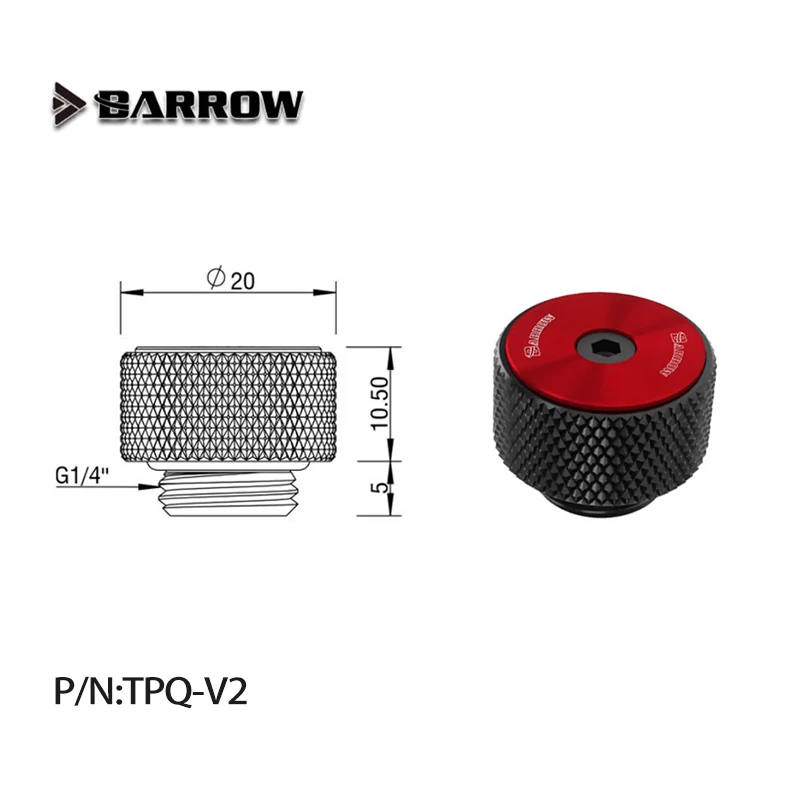

Barrow TPQ-V2 Release Air Plug G1/4'' Sealing Lock Brass Manual Exhaust Valve Air Evacuation Valve for PC Water Cooling System