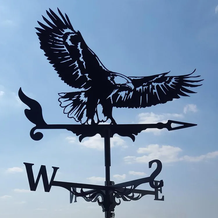 

Bald eagle wind vane stainless steel spray paint outdoor European wrought iron roof ornament