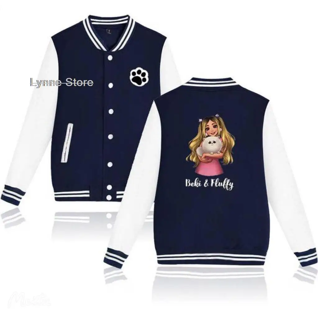 

New Rebekah Wing Merch Beki Fluffy 2D Sweatshirt Baseball Jacket Girls/Women Clothes Streetwear Fashion Jackets Kawaii Tops