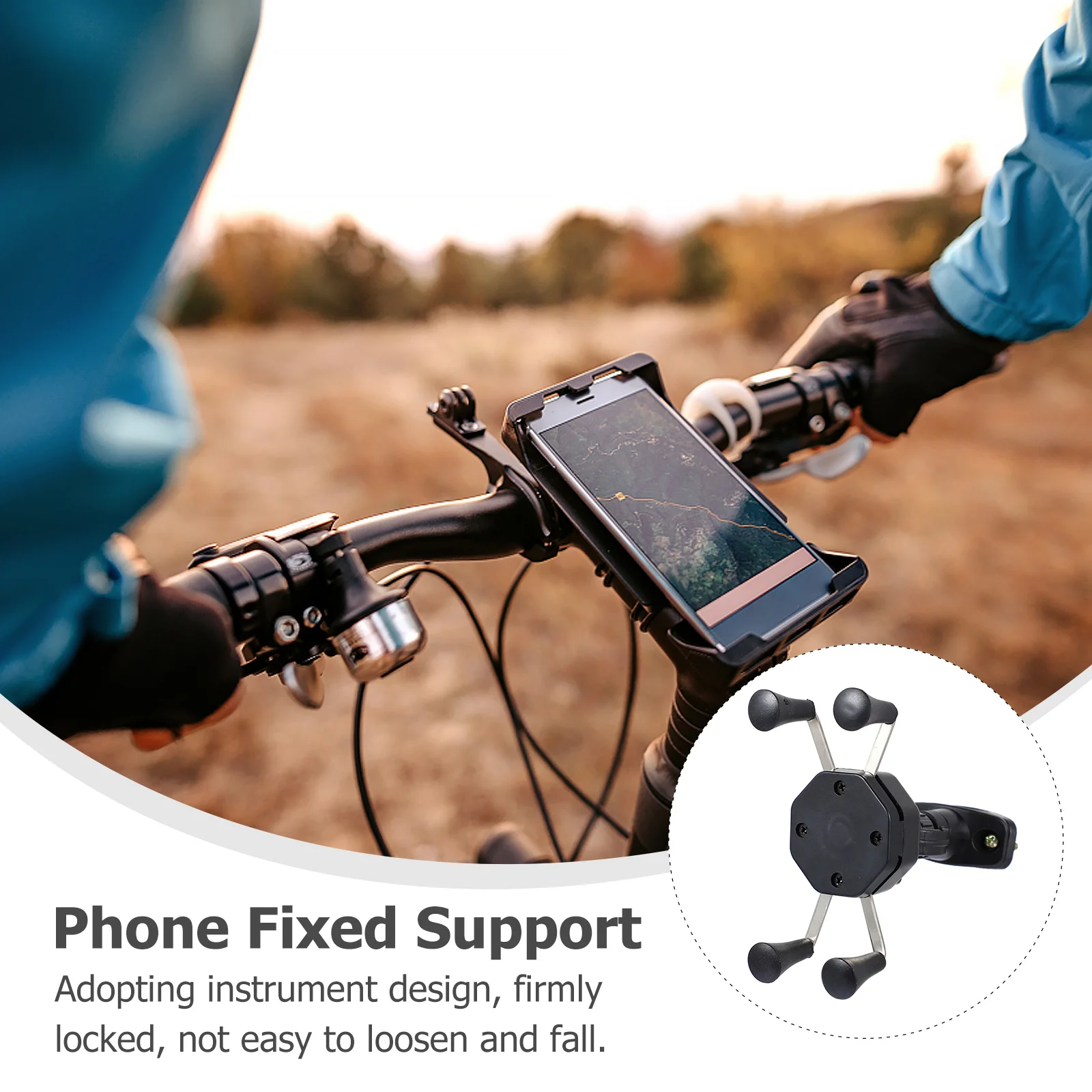 

Bike Phone Mount Universal Motorcycle Cellphone Holder Anti-Scratch Vibration Resistant Easy Tool-Free Installation